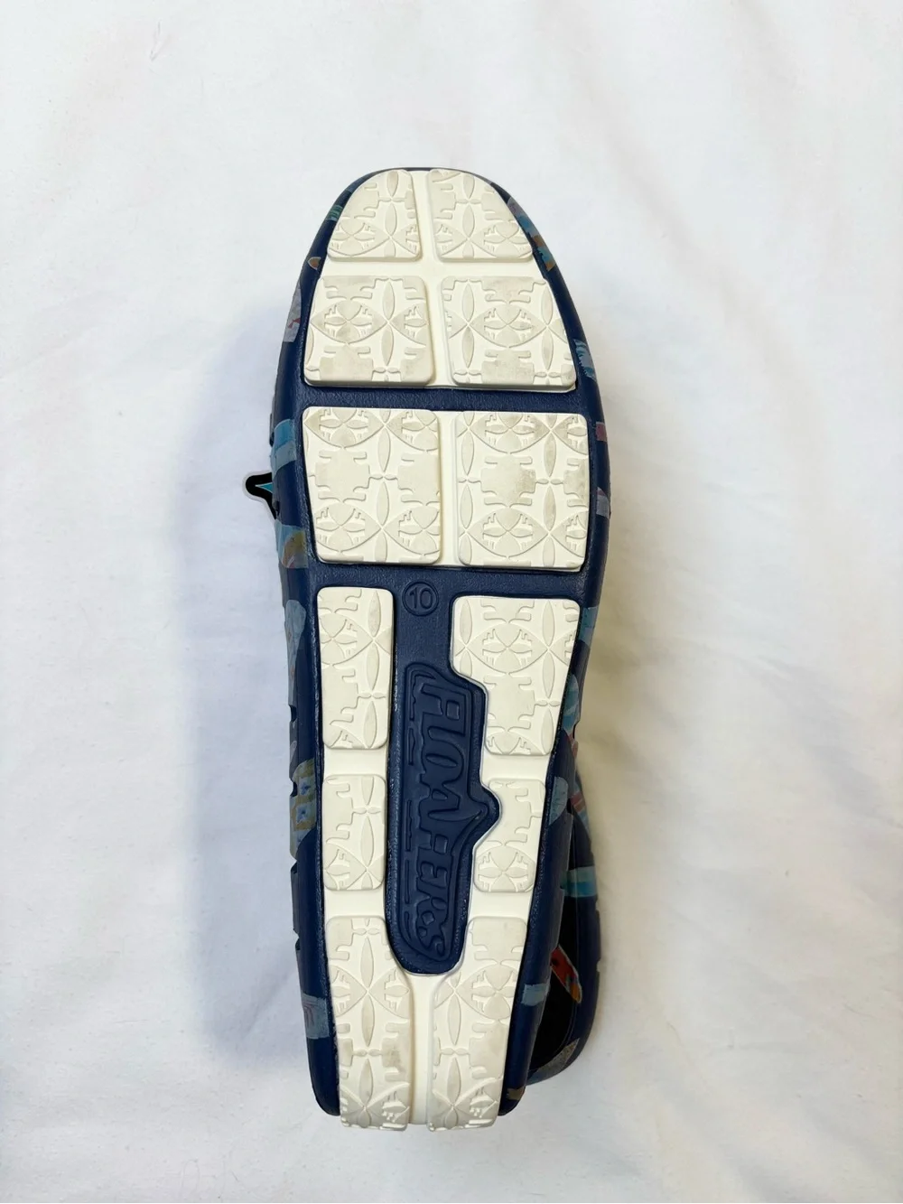 Floafers Men's Navy Surf Print Boat Shoes